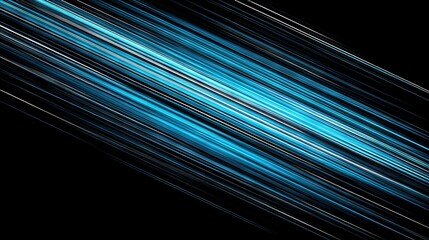Diagonal streaks of glowing blue light cutting through darkness, abstract motion design for futuristic, dynamic, and high-speed concepts
