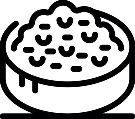 Creamy risotto overflowing its bowl, a hearty and comforting italian dish