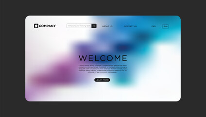 Welcome to the modern website landing page design with vibrant colors and sleek interface