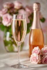 Pink Champagne and Roses