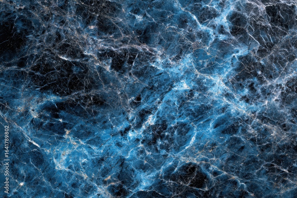 Poster beautiful blue marble texture with intricate patterns and deep oceanic hues in a modern design setti