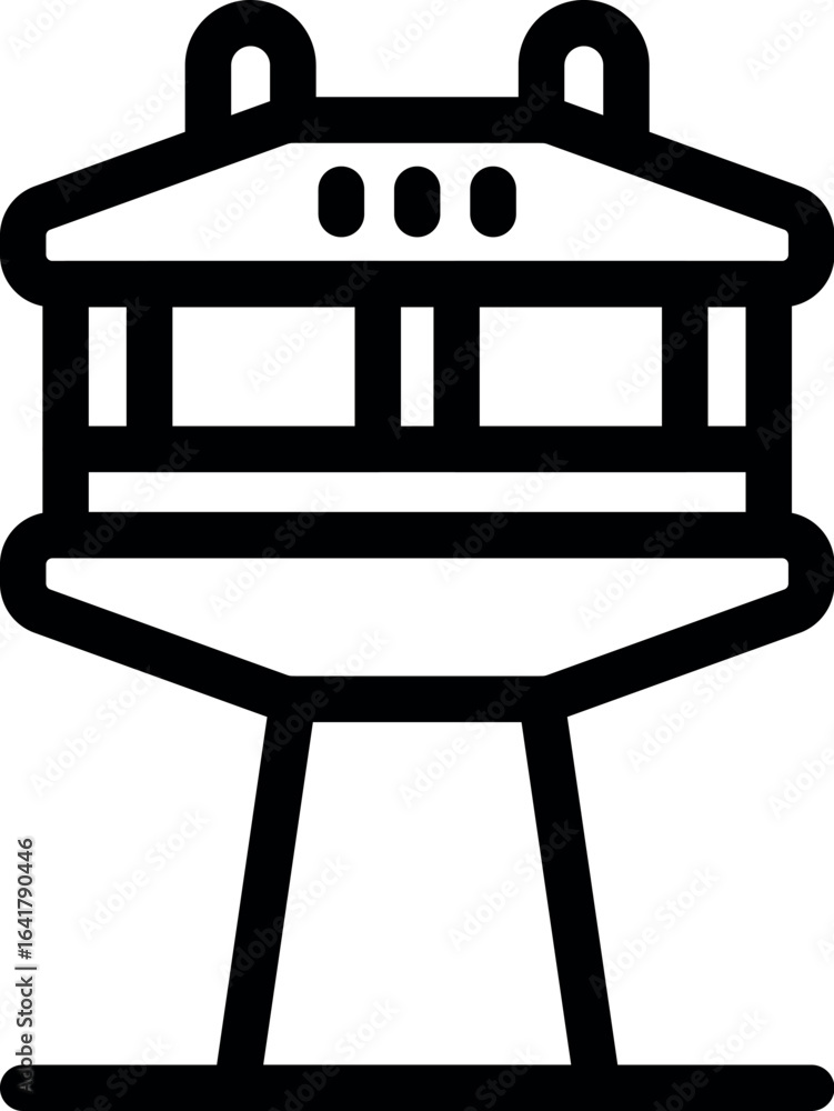 Poster airport control tower ensuring smooth operations and safe navigation for aircraft