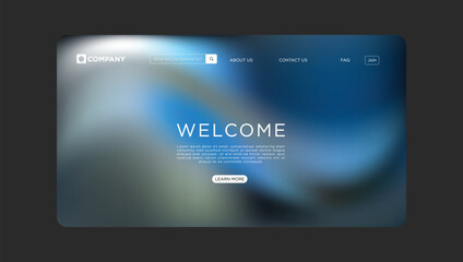 Modern website design with welcome message and search bar for companies and businesses