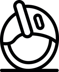 Futuristic single wheel personal transporter balancing on a line, showcasing innovative urban mobility © ylivdesign