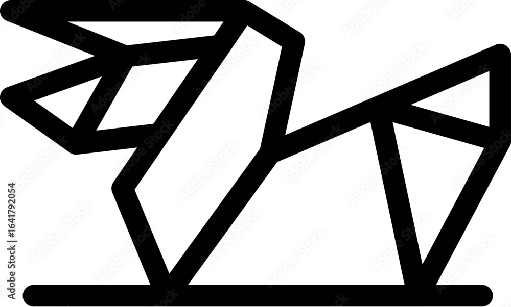Poster geometric lines creating an abstract architectural design, suggesting a modern building or landmark