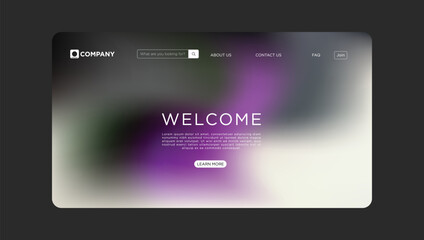 Modern website landing page with vibrant gradient background and sleek interface elements for business