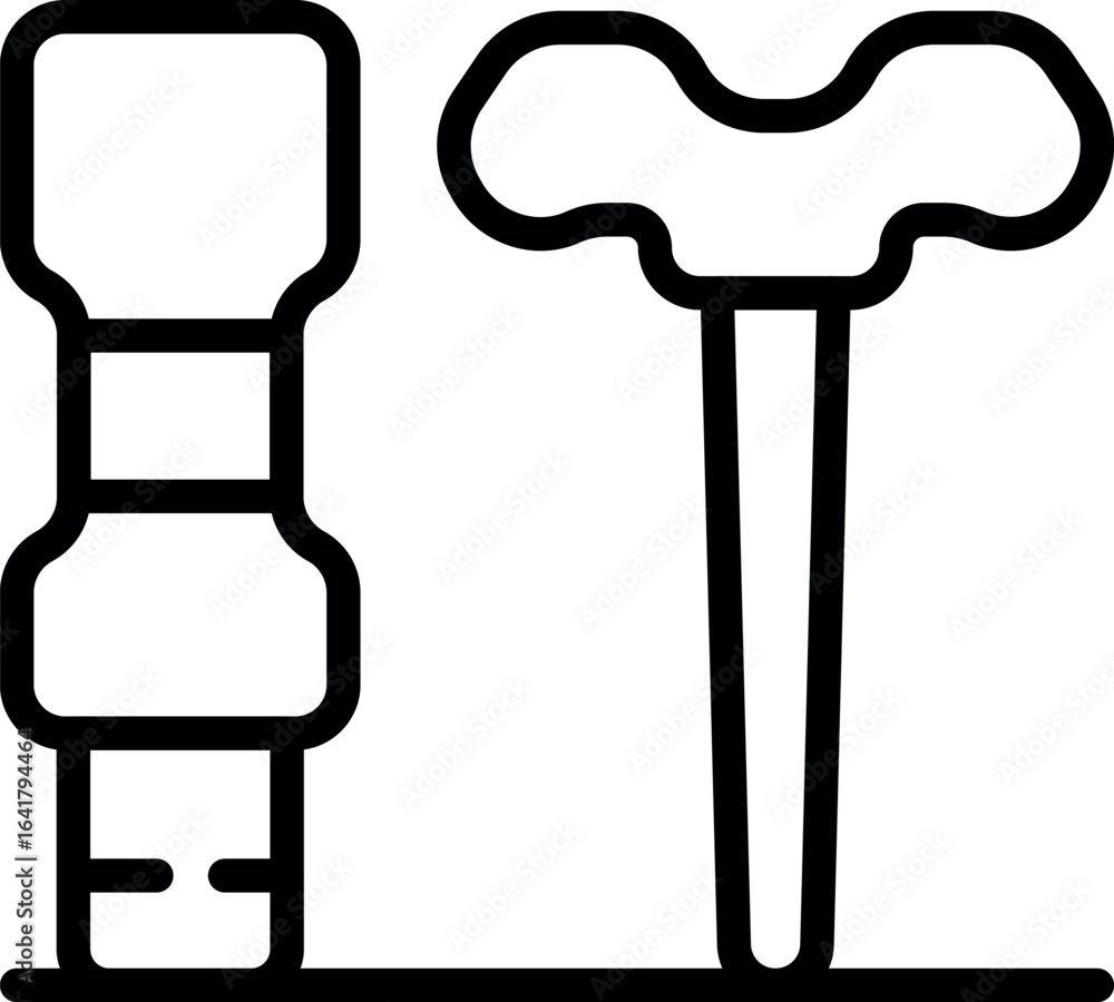 Poster simple line drawing of a usb flash drive and a lollipop, representing storing and enjoying digital c