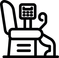 Dental chair with advanced tools and control panel, symbolizing modern dentistry and oral health care