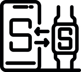 Data transfering between smartphone and smartwatch, synchronizing information between devices