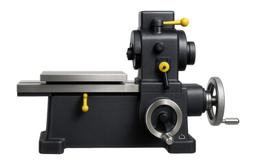 Fototapeta premium Horizontal thread grinding machine with a sliding table and manual wheel adjustment for small batch production in a local machine shop