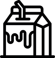 Refreshing juice carton with straw and dripping liquid, perfect for representing healthy drinks and breakfast