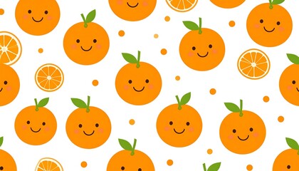 Cute orange fruit pattern