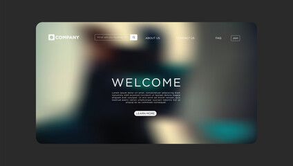Modern website homepage design with clean layout and welcoming text for various business purposes