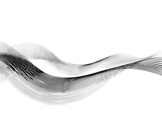 Abstract flowing ribbons