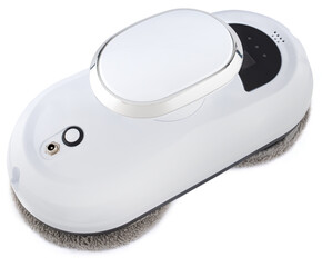 Automatic window cleaner with powerful vacuum attachment and brushes.