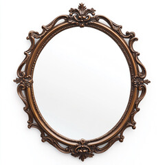 Ornate oval antique mirror with decorative bronze frame oval mirror ornate frame