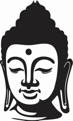 Buddhist Head Icon Vector.eps