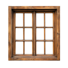 Rustic window isolated on transparent background