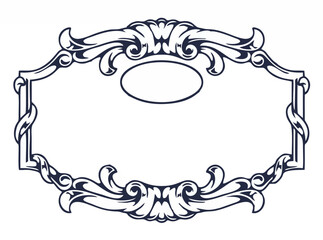 Elegant vintage frame design ...