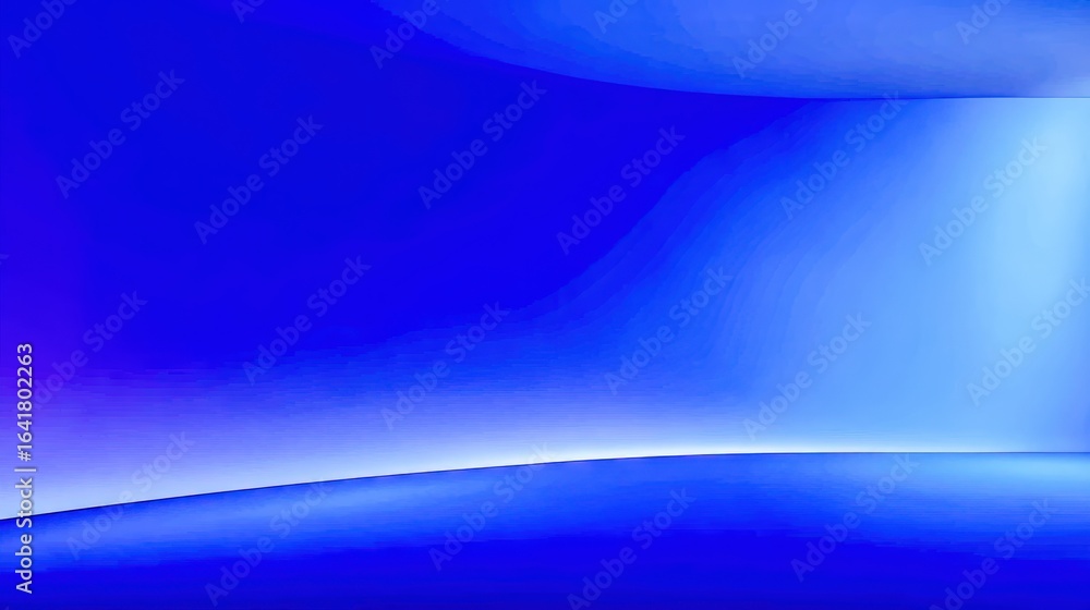 Aufkleber abstract modern blue gradient background with soft curved lines for digital design and presentation