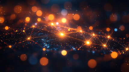 Obraz premium Abstract network of glowing points (1)