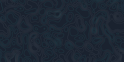 Abstract topographic pattern with smooth curves and dark background created for design purposes