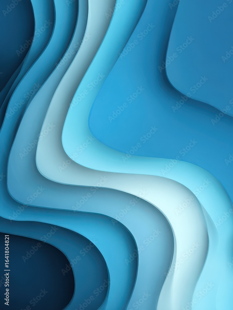 Poster abstract blue wavy gradient background with grain and noise texture for header poster banner backdro