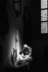 Sculpture in interior of Wawel cathedral in krakow in Poland