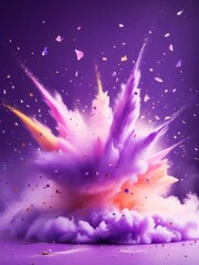 Colorful Pastel Dust Cloud Abstract Art