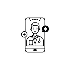 Doctor consulting via video call medical consultation