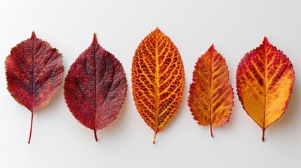 The vibrant array of autumn leaves showcasing nature's colorful transition.