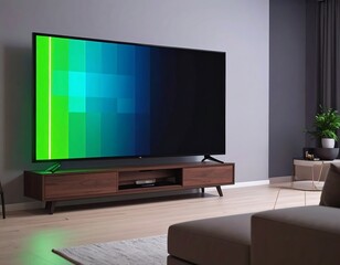 Modern flat screen TV in a living room