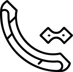 horseshoe on a white background