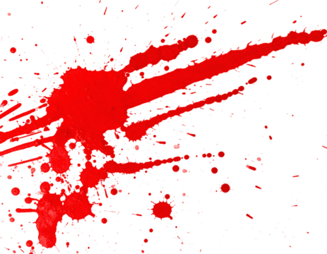 Blood drops cut out. PNG