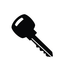 Black boat ignition key silhouette vehicle transportation