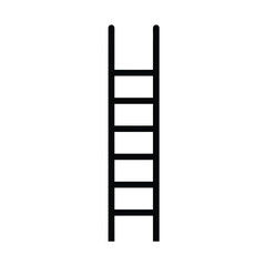 Black ladder icon simple vector white