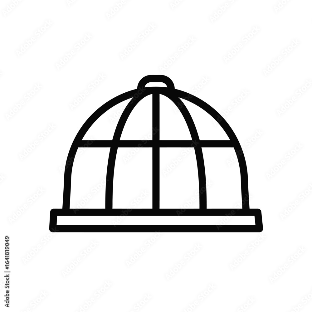 Aufkleber dome structure with grid lines outline
