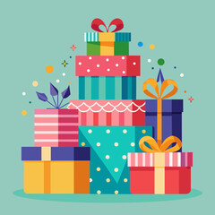 gift boxes vector illustration