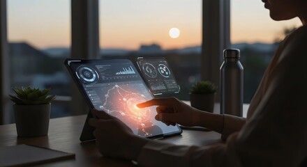 Futuristic Mobile Quantum Interface for Real-Time Route Adjustments and Eco-Conscious Travel Decision-Making