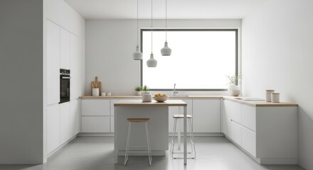 Modern Minimalist White Kitchen Design