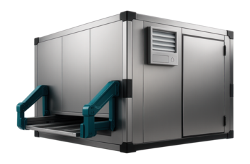 High-capacity cold storage facility with automated pallet handling and humidity control for a produce distribution center