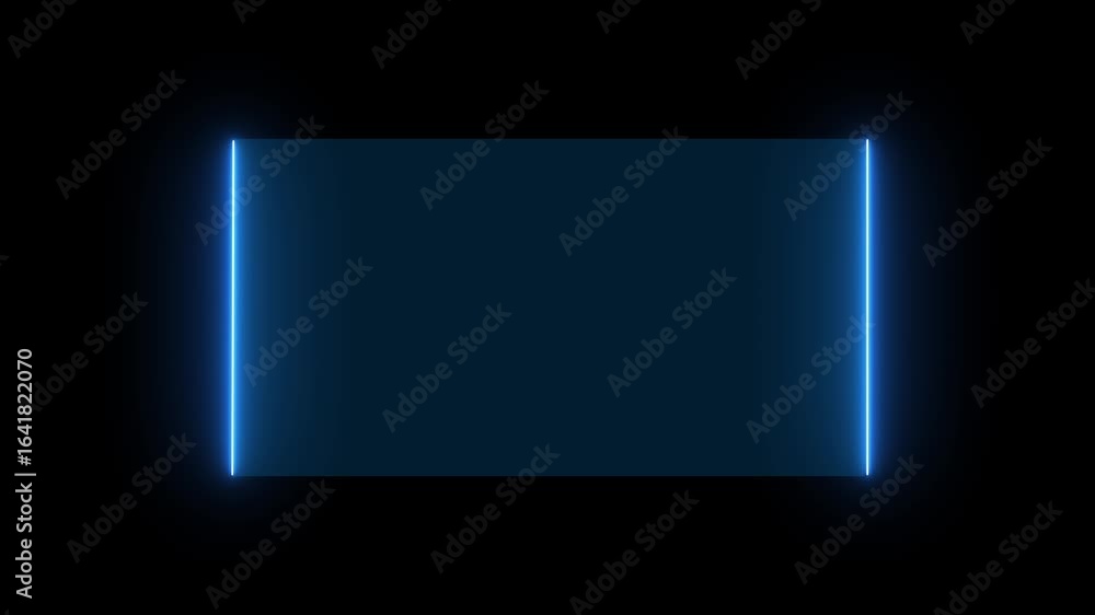 Poster futuristic hud square frames with neon hologram screen overlay, hud square frames ,hud gui futuristi