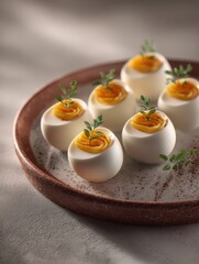 simple garnish ideas for boiled eggs creative serving in a kitchen environment