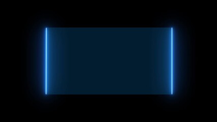 Futuristic HUD square frames with neon hologram screen overlay, HUD Square Frames ,HUD GUI futuristic element Sci-fi concept design. Callouts title. Modern banner, frame of lower third. - Powered by Adobe