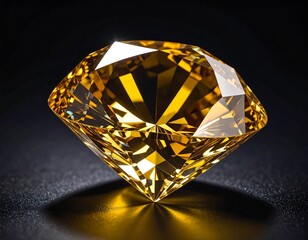 Golden diamond, close-up