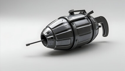 Army military smoke grenade isolated on transparent background