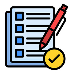 Task Completion  Icon Element For Design
