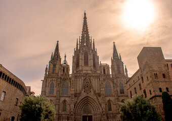 Fototapeta premium Cathedral of Barcelona, Barcelona, Spain