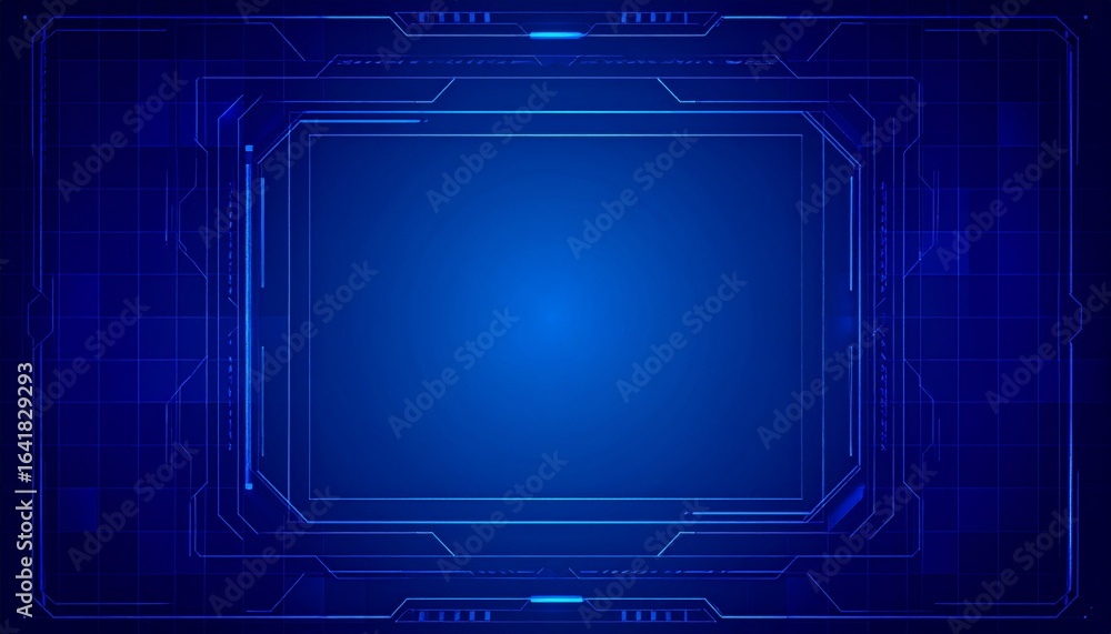 Aufkleber a high-tech blue interface with a futuristic design, perfect for digital displays or tech-related co