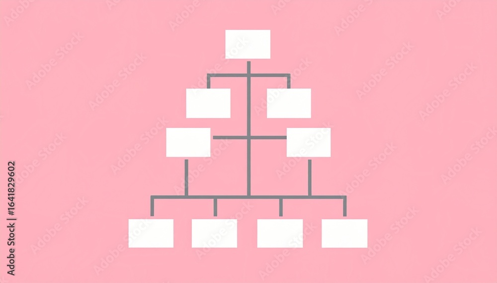 Poster a simplified, stylized business chart depicting a hierarchy, ideal for illustrating organizational s